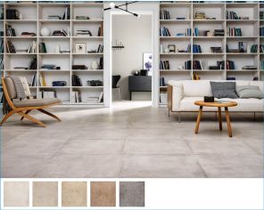 Terracotta Concrete Effect Livingroom Cotton 75x75